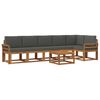 vidaXL Set vanjskih sofa s jastukom 7 pcs Prirodna i antracit
