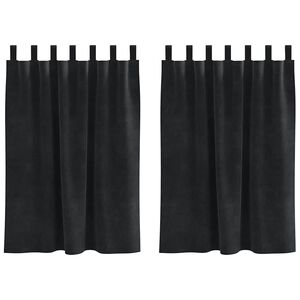 vidaXL Zavjese za zamračivanje 2 kom. Crna 140 x 140 cm Bar&scaron;un