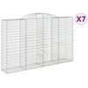 vidaXL Lučne gabionske ko&scaron;are 7 kom 300x50x180/200cm pocinčano željezo