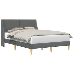 vidaXL Krevetna konstrukcija Tamnosiva 137 x 190 cm Tkanina
