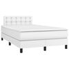 vidaXL Krevet box spring s madracem bijeli 120x190 cm od umjetne kože
