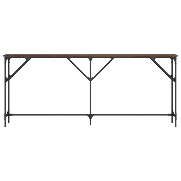 vidaXL Konzolni stol boja smeđeg hrasta 180x23x75 cm konstruirano drvo