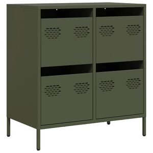 vidaXL Komoda maslinastozelena 68x39x73,5 cm hladno valjani čelik