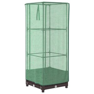 vidaXL Povi&scaron;ena gredica s pokrovom za staklenik 40 x 40 x 123 cm