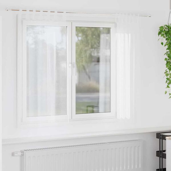 vidaXL Voile zavjesa sa zavjesama 2 pcs Bijelo 175 x 140 cm Poliester