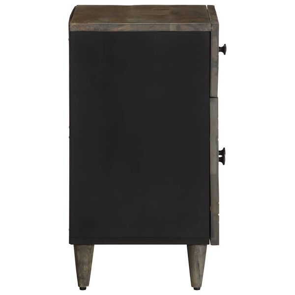 vidaXL Noćni ormarić svijetlo sivi 50x33x60 cm Puno drvo Mango