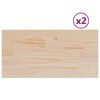 vidaXL Stolne ploče 2 kom 60x30x1,7 cm od masivne borovine pravokutne