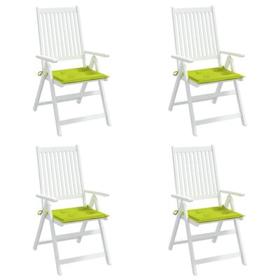vidaXL Jastuci za vrtne stolice 4 kom zeleni 50 x 50 x 3 cm od tkanine
