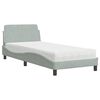 vidaXL Krevet s madracem Dover svjetlosivi 80 x 200 cm bar&scaron;unasti