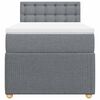 vidaXL Box spring krevet s madracem svjetlosivi 90x190 cm od tkanine