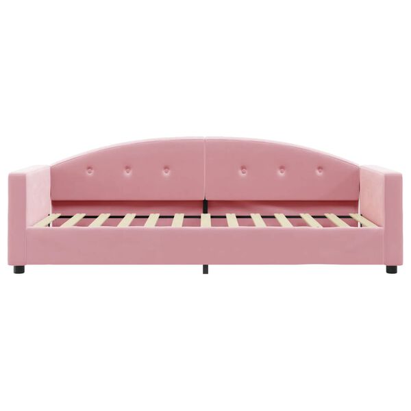 vidaXL Dnevni krevet s madracem ružičasti 80 x 200 cm bar&scaron;unasti