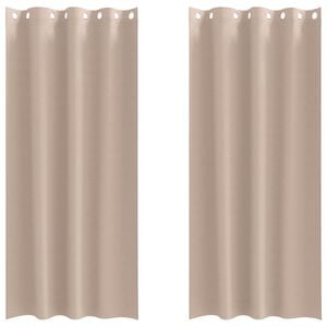 vidaXL Zavjese za blackout s prstenovima 2 kom. Sivosmeđa 225 x 140 cm