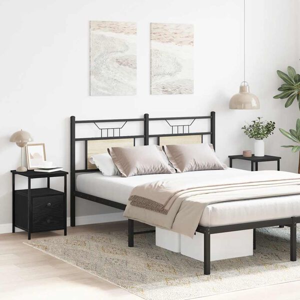 vidaXL Noćni ormarići 2 kom. Crni hrast 34x35,5x50 cm Inženirsko drvo