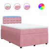 vidaXL Box spring krevet s madracem ružičasti 120 x 200 cm bar&scaron;unasti