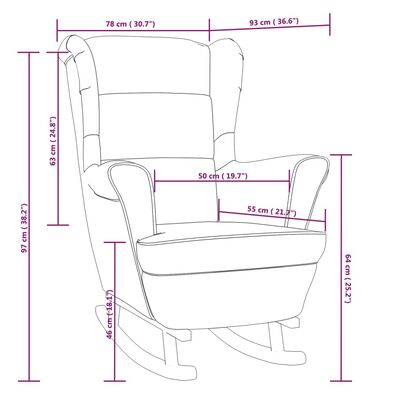 vidaXL Fotelja za ljuljanje s drvenim nogama svjetlozelena baršunasta