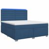vidaXL Boxspring krevet s madracem Plava 180 x 200 cm Tkanina