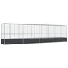 vidaXL Kavez za ptice s produžetkom srebrni 834,5x107x212 cm čelični