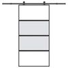 vidaXL Klizna vrata s priborom 102,5x205 cm kaljeno staklo i aluminij