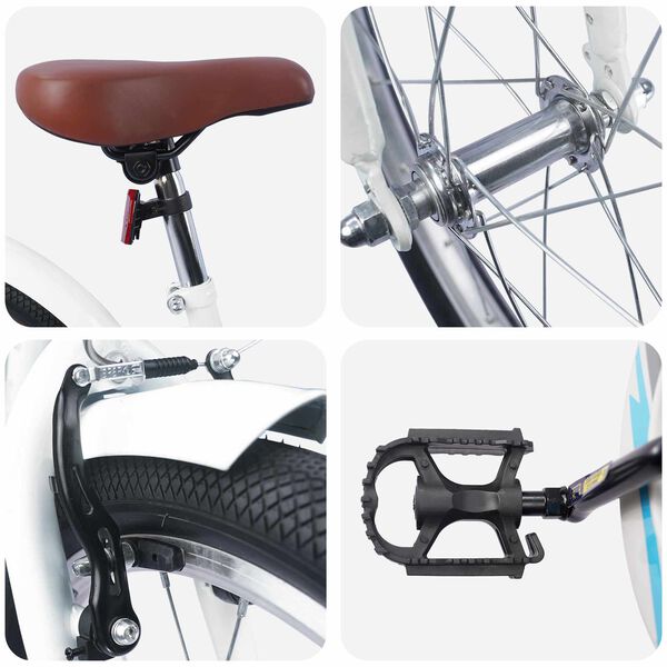 vidaXL Dječji Bicikl 18 Inča za 5-7 godina Bijelo