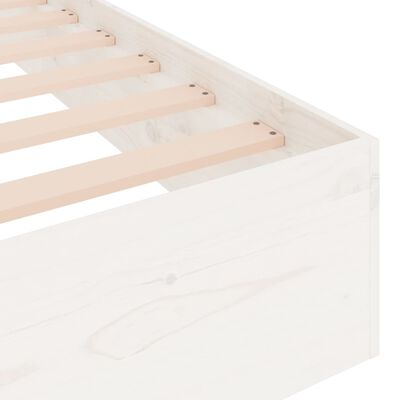 vidaXL Okvir za krevet od masivnog drva bijeli 90 x 200 cm