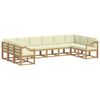 vidaXL Set vanjskih sofa 10 kom. Bijela i krem