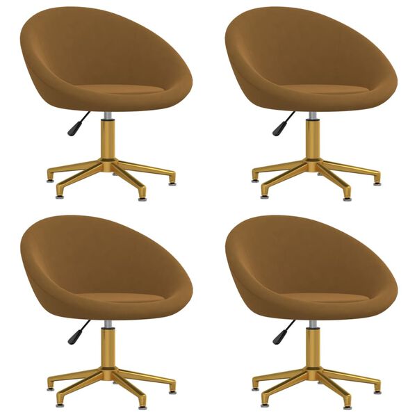 vidaXL Blagovaonske stolice 4 kom smeđe bar&scaron;unaste