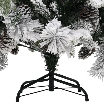 vidaXL Božićno drvce sa snijegom i šiškama 150 cm PVC i PE