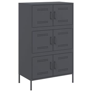 vidaXL Visoka komoda antracit 67 x 39 x 113 cm čelična