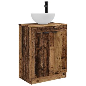 vidaXL Kupaonski umivaonik s sudoperom Staro drvo 54 x 35 x 83 cm