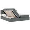 vidaXL Krevet s od storage Tamno siva 180 x 200 cm Lažna koža