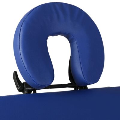 Plavi sklopivi masažni 4 - dijelni stol s aluminijskim okvirom