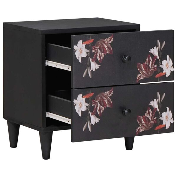 vidaXL Noćni ormarić 2 pcs Smeđa 40 x 33,5 x 46 cm Čvrsto drvo manga