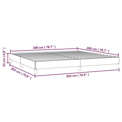 vidaXL Okvir za krevet smeđesivi 200x200 cm od tkanine