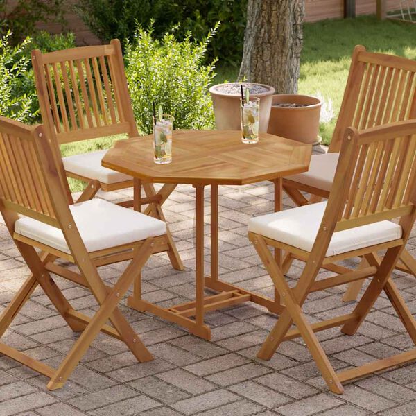 vidaXL Stolna ploča 80 x 80 x 2,5 cm osmerokutna od masivne tikovine