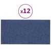 vidaXL Zidne ploče od tkanine 12 kom plave 60 x 30 cm 2,16 m&sup2;