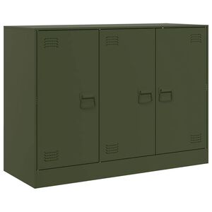 vidaXL Komoda maslinastozeleni 99 x 39 x 73 cm čelična