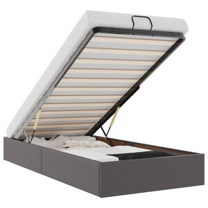 vidaXL Otomanski okvir kreveta bez madraca sivi 90x190 cm umjetne kože