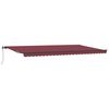 vidaXL Tenda na automatsko uvlačenje bordo 600 x 300 cm