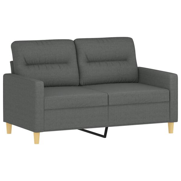 vidaXL 3-dijelni set sofa s jastucima tamnosivi od tkanine