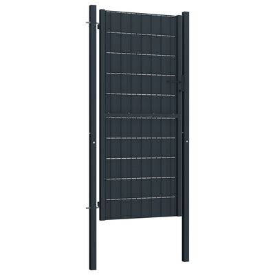 vidaXL Vrata za ogradu od PVC-a i čelika 100 x 164 cm antracit