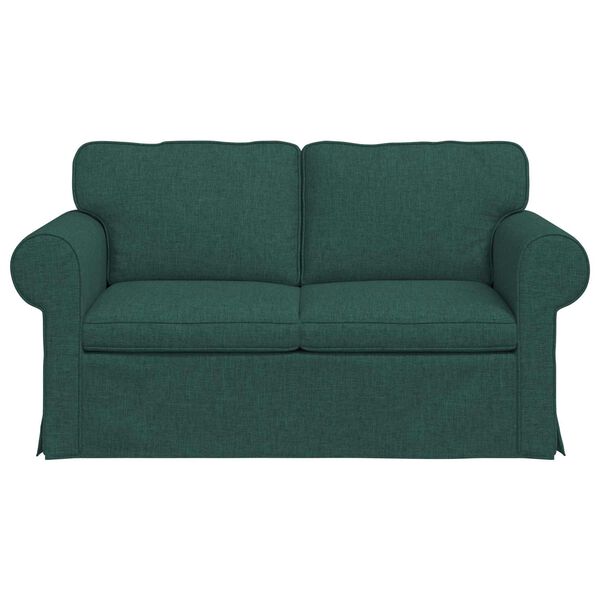 vidaXL Sofa 120cm Tamnozelena Metal