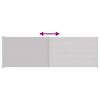 vidaXL Uvlačiva bočna tenda za terasu 200 x 600 cm siva