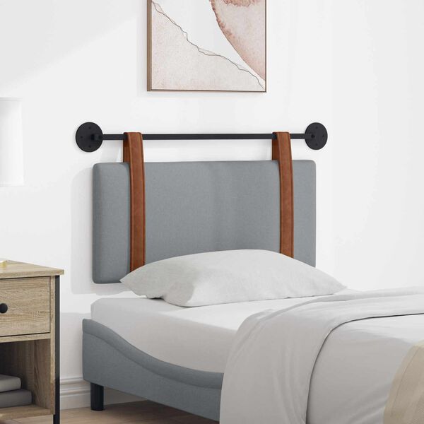 vidaXL Držeće uzglavlje Zidne Svijetlo siva 90 x 55 x 5 cm Antikni PU