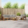 vidaXL Set vanjskih sofa s jastukom 7 pcs Prirodna i svijetlo siva