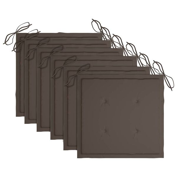 vidaXL Sklopive vrtne stolice s jastucima 6 kom masivno bagremovo drvo