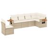 vidaXL 6-dijelni set vrtnih sofa s jastucima bež od poliratana
