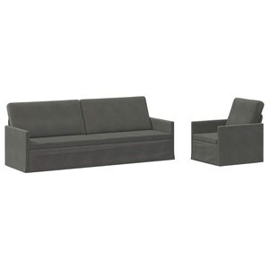vidaXL Set sofe 2 pcs Tamnosiva Kordura tekstil