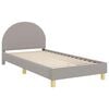 vidaXL Krevet za djecu s uzglavljem Svjetlosiva 90x200 cm Boucl&eacute;