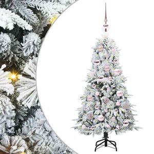 vidaXL Umjetno božićno drvce s nogom s stalakom Bijelo 120 cm PE i PVC