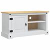 vidaXL TV ormar CORONA 100 x 40 x 52 cm Bijelo Čvrsto borovo drvo